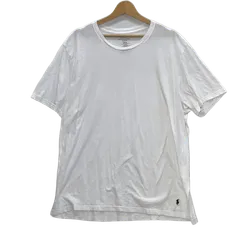 POLO RALPH LAUREN ポロラルフローレン 半袖 Tシャツ ポニー刺繡 ワンポイント刺繍 オーバーサイズ ビッグサイズ インド製 1Xサイズ ホワイト