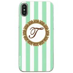 【新品未使用】Xperia Ace III SO-53C SOG08 クリア ハードケース ( ストライプミント イニシャルT ) ボーダー ストライプ イニシャル cl-initial1-so53c-ca016_e_t