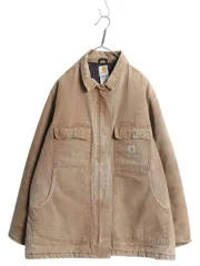 【お得なクーポン配布中!】 US企画 カーハート トラディショナル コート レディース XL ダック ジャケット ブルゾン 中綿 キルティング ライナー 廃盤 大きいサイズ 茶