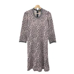 Toyoko Saito トヨコサイトウ  長袖ニットワンピース   ブラック/ピンク  レディース 総柄 ラメ　241011007163