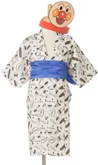 浴衣 ゆかた キャラクター 子供 男の子 帯・お面セット 90/100サイズ　お祭り　花火