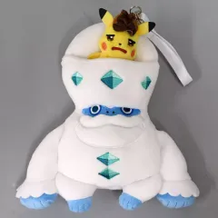 【中古】財布・パスケース ガラルヒヒダルマとピカチュウ ぬいぐるみパスケース 「帰ってきた 名探偵ピカチュウ」 ポケモンセンター限定