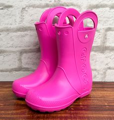 ◾️超軽量♪◾️CROCS キッズ レインブーツ 19.5-22㎝ ピンク 長靴 #211052【89618】