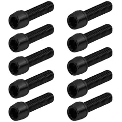 新品 10本セットM5×20 P0.8 チタンボルト 5mm 20mm ピッチブラック テーパー ボルト バイク スクリーン カウル 車 自転車 ステム 自動車 ロードバイク 軽量化 マウンテンバイク ネジ