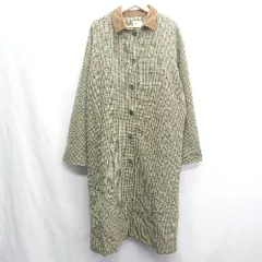 ◇ ⊇ emi+ エミプラス チェック柄 長袖 コート サイズ表記なし グリーン ホワイト レディース E  【1409240013938】