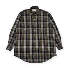 90s Eddie Bauer エディーバウアー チェック 長袖 ネルシャツ/マルチ メンズ アウトドア ビンテージ