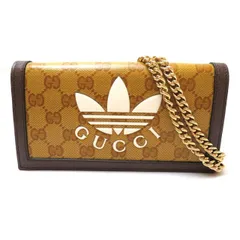     中古 グッチ グッチ×アディダス ショルダーウォレット PVC 621892 Aランク イエロー レザー レディース GUCCI 【送料無料】【三田店】