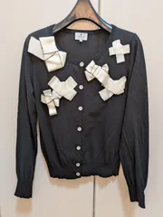 LANVIN en Bleu　ランバンオンブルー　リボンモチーフ　カーディガン