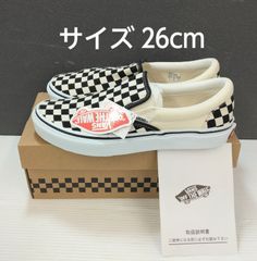 【未使用品】VANS 　ヴァンズ　V98CLA　SLIP ON　スリッポン　BLK/WHT CKECK　メンズ26cm