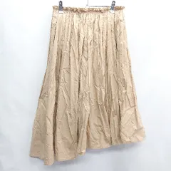 ◇ Demi-Luxe BEAMS ロング丈 フレア スカート サイズ36 ベージュ系 レディース E  【1407180027237】