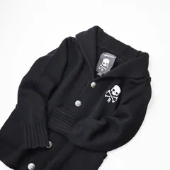 ハイドロゲン HYDROGEN スカル刺繍 ウールニットカーディガン S/ブラック スカルボタン メンズ ショールカラー【2400013469159】のサムネイル