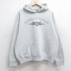 XL/古着 フルーツオブザルーム 長袖 スウェット パーカー メンズ 90s マーサズビンヤード 薄グレー 霜降り 25sep13 中古 スエット トレーナ