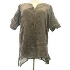 セオリーリュクス theory luxe 美品 シャツ ブラウス カットソー 半袖 茶 ブラウン 38 約M