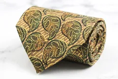 ジバンシィ ブランド ネクタイ ストライプ柄 総柄 ペイズリー シルク イタリア製 PO メンズ ブラウン GIVENCHY 【中古】