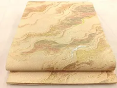 平和屋着物◎六通柄袋帯　貴藤つづれ　道長文様　金糸　正絹　逸品　BAAU9870yc