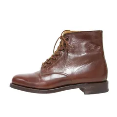 RALPH LAUREN ラルフローレン ブラウン サイズ:24.5cm | レザー レースアップ ショートブーツ | フラット ラウンドトゥ | ヴィンテージ 日本製 | ブランド シューズ 靴【レディース】【中古】のサムネイル