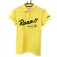 【超美品】ジャックバニー 半袖ポロシャツ イエロー×黒 タイガープリント  レディース 2(L) ゴルフウェア Jack Bunny