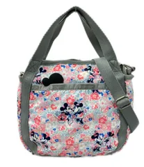 レスポートサック 2way 花柄ナイロンハンドバッグ ミニショルダーバッグ 斜め掛け x Disney ミッキーマウス ミニーマウス レディース LeSportsac