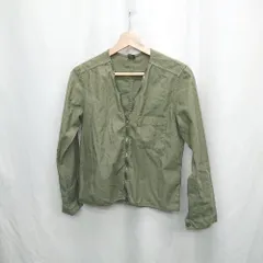 ◇ ⊂ ITEMS URBAN RESEARCH アーバンリサーチ 長袖 フルジップ カットソー サイズ38 グリーン系 レディース E  【1505220015326】