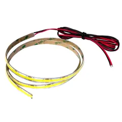 LEDテープライト COB 12V 防水 10cm 白色 白ベース ケーブル長 1.5m 片端子 2本入り