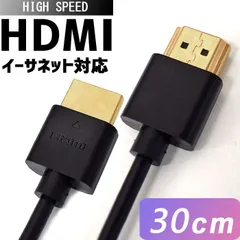 ハイスピード HDMIケーブル スリム 薄型 イーサネット対応 短い 約30cm HDMI ケーブル 高速 金メッキ (ゆうパケット便1)