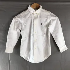 ラルフローレン Ralph Lauren  シャツ キッズ 長袖 胸元ワンポイント刺繍 綿100％ 白 120センチ 2025082600151