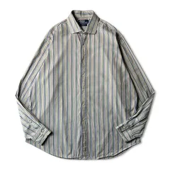 90s POLO RALPH LAUREN マルチカラー ストライプ 長袖 ドレス シャツ XL / 90年代 オールド ポロ ラルフローレン REGENT