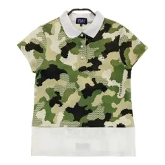 サイズ：0 PEARLY GATES パーリーゲイツ ; 半袖ポロシャツ カモフラ柄 カーキ系 [240101343626]# ゴルフウェア レディース ストスト