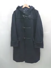 ■ ⊇ ブランド記載なし。 シンプル系 長袖 ダッフルロングコート サイズ表記なし ネイビー系 レディース メンズ E  【1507160023706】