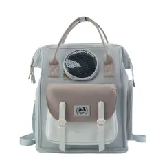 ☆ ベージュ ☆ ペットリュック 大容量 ppxb0816 ペットキャリーリュック ペットキャリーバッグ ペットバッグ 猫 ネコ ねこ 犬 小型犬 バック バッグ リュックサック 鞄 かばん 手提げ メッシュ 通気性 通院 病院 お出かけ お散歩 災害 避難