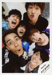 【中古】生写真(ジャニーズ) Aぇ! group/集合(6人)/バストアップ・衣装黒・青・顔見上げ・口開け・目見開き/「ジャニーズJr.8・8祭り～東京ドームから始まる～」セルフィー/公式生写真