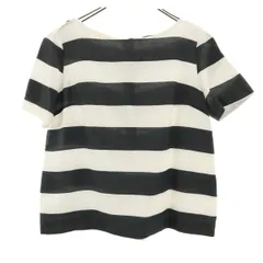 BURBERRY LONDON バーバリーロンドン 日本製 ボーダー柄 半袖 カットソー 40 ホワイト 三陽商会 レディース 古着