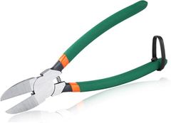 SPEEDWOX プラスチックニッパー 強力 プラスチック用ニッパー プラニッパー 強力ニッパー バネ付 強力型ニッパー 電工パワーニッパー(グリーン,  8（210mm）)