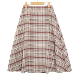 URBAN RESEARCH ROSSO アーバンリサーチ ロッソ 秋冬 リバーシブル★ チェック フレア スカート Sz.36　レディース