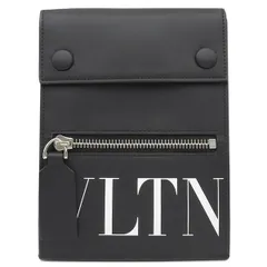 ヴァレンティノ VALENTINO ショルダーバッグ VLTN ロゴ ネックポーチ レザー ブラック シルバー金具 ミニバッグ 黒  UY2P0Q83LVN 【箱】【中古】のサムネイル