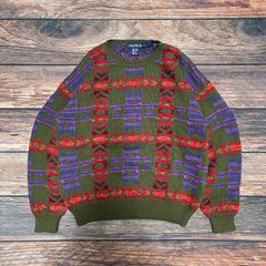 80's〜90's　nautica　コットンニットセーター アメリカンネイティブ柄　Lサイズ