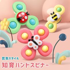 ハンドスピナー 3個セット 赤ちゃん 知育玩具 おもちゃ モンテッソーリ 誕生日 プレゼント お風呂 おもちゃ 知育 1歳 2歳 3歳 出産祝いqimengdi01