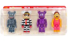 【中古】フィギュア BE＠RBRICK-ベアブリック- ゴジラVSマクドナルド 150% 4体セット マクドナルド限定
