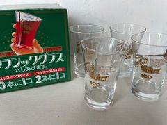 当時物！　未使用品　昭和レトロコカコーラ誕生100周年記念グラス4個セット　送料無料　◎１