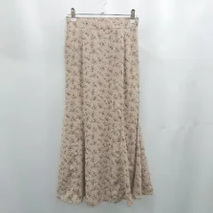 ◇ Θ apres jour アプレジュール 花柄 ウエストゴム ロング フレア スカート サイズF ブラウン系 レディース E  【1506230022076】