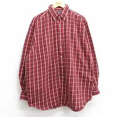 XL/古着 ラルフローレン 長袖 ブランド ヘビー フランネル シャツ メンズ 90s ワンポイントロゴ BLAKE 大きいサイズ ロング丈 コットン ボ