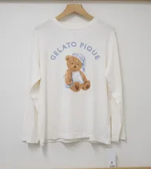 【新品未使用】gelato pique ジェラートピケ ロンT ロングパンツ セット グッドナイトベア ジェラピケ ルームウェア パジャマ くま オフホワイト X6981