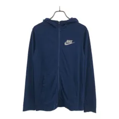 ナイキ 長袖 ジップパーカー L ブルー系 NIKE レディース 古着 【240505】