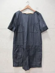 JILL STUART ジルスチュアート オールインワン 半袖 ショートパンツ デニム 無地 インディゴ サイズ4