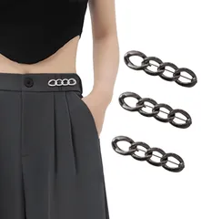 ウエストバックル ピン ジャスター ブローチピン縫い目ない 調整ボタン 調節 縮