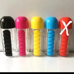 ピルケース付き 水筒 タンブラーウォーター ボトル 新品 水分 薬 サプリ