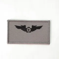 自衛隊グッズ 刺繍ワッペン ネームタグ クルー グレー 航空自衛隊 陸上自衛隊 海上自衛隊 JASDF JGSDF JMSDF