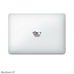【全機種対応】MacBook ステッカー スキンシール メガネ "glass"