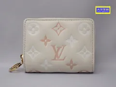 LOUIS VUITTON ルイ・ヴィトン モノグラム ポルトフォイユ ルー コンパクトウォレット M82291 ラウンドファスナー短財布 ベージュ×ピンク 中古A+ 【送料無料】 A-8909【質屋出品】