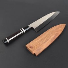 出刃包丁 鞘付 7寸（刃渡り210mm）普通表面仕上げ 本刃付け 八角柄（購入時選択可能）